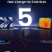 Зарядний пристрій 5xUSB 300W 5xUSB (4хUSB-C + USB-A) Nexode Desktop Fast Charger, Cable CD333 Ugreen