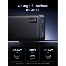 УМБ Ugreen 20000mAh 22,5W PD 2хUSB-A +2xUSB-C Black (PB312)