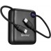 УМБ Sandberg 10000mAh 20W PD,QC3.0, USB-C In/Out, PowerThru, with built-in 2xUSB-C cables