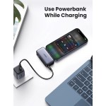 УМБ Ugreen 5000mAh 22,5W  USB-C In/Out, with build-in Type-C connector (PB503) сірий