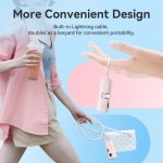 УМБ Vention 4800mAh 22,5W PD, USB-C In/Out, LED display, with built-in Lightning cable Black УМБ Vention 4800mAh 22,5W PD, USB-C In/Out, LED display, with built-in Lightning cable Black