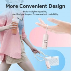 УМБ Vention 4800mAh 22,5W PD, USB-C In/Out, LED display, with built-in Lightning cable Black