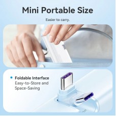 УМБ Vention 4800mAh 22,5W PD, USB-C In/Out, LED display, with built-in Lightning cable White