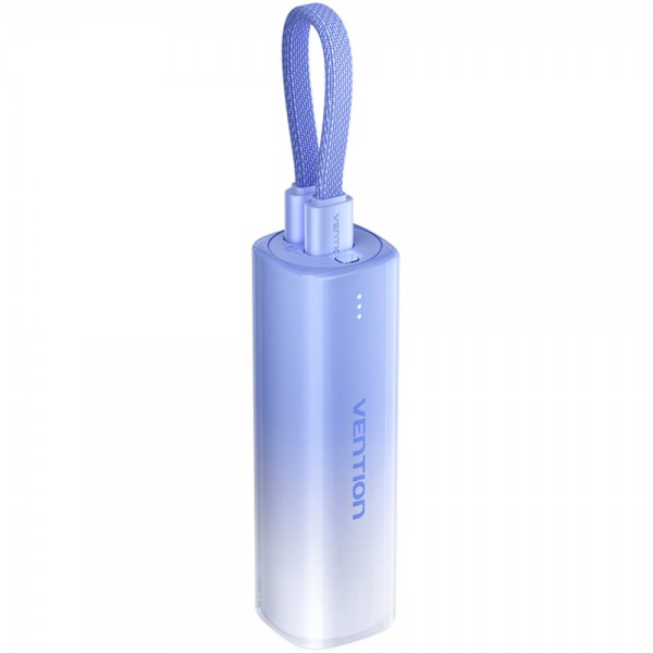 УМБ Vention 5000mAh 20W PD, USB-C In/Out, Lightning In/Out, with cable, Gradient Blue