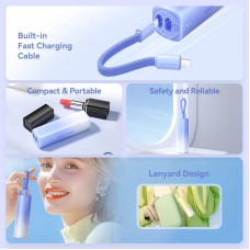 УМБ Vention 5000mAh 20W PD, USB-C In/Out, Lightning In/Out, with cable, Gradient Blue