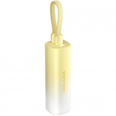 УМБ Vention 5000mAh 20W PD, USB-C In/Out, Lightning In/Out, with cable, Gradient Yellow