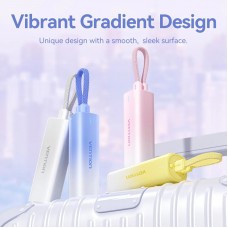 УМБ Vention 5000mAh 20W PD, USB-C In/Out, Lightning In/Out, with cable, Gradient Yellow