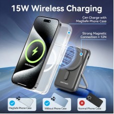УМБ Vention Magnetic Wireless 10000mAh 20W PD USB-C In/Out, QI-15W Black