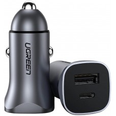 Автозарядка 2xUSB 30W (USB-C + USB-A) CD130 Ugreen Автозарядка 2xUSB 30W (USB-C + USB-A) CD130 Ugreen