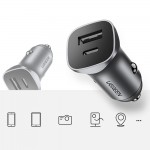 Автозарядка 2xUSB 30W (USB-C + USB-A) CD130 Ugreen