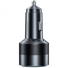 Автозарядка 2xUSB 63W (USB-C+USB-A) PD45W+QC3.018W чорна Choetech