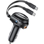 Автозарядка 3xUSB 53W (2xUSB-C+USB-A) + cable USB-C 2in1 B13 Acefast Автозарядка 3xUSB 53W (2xUSB-C+USB-A) + cable USB-C 2in1 B13 Acefast