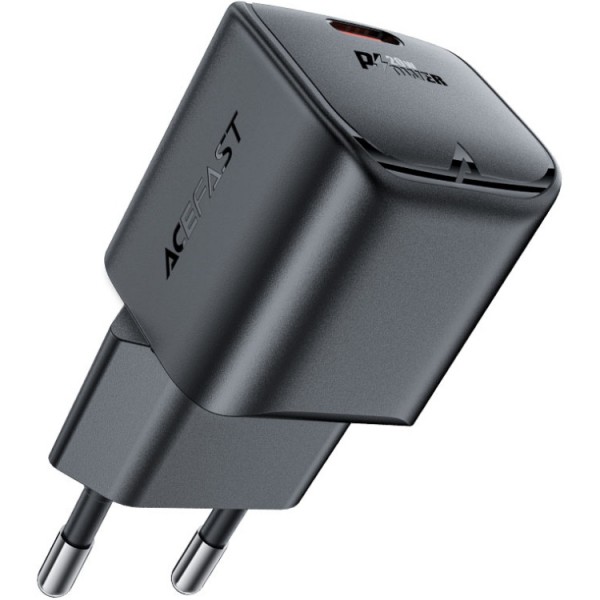 Зарядний пристрій 1xUSB-C 20W Gan A73 mini Fast Charger Black Acefast