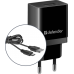 Зарядний пристрій 1xUSB 11W 2.1А + кабель micro-USB UPC-11 чорний Defender