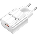 Зарядний пристрій 1xUSB 18W QС3.0, білий Зарядний пристрій 1xUSB 18W QС3.0, білий