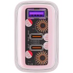Зарядний пристрій 3xUSB 65W (2xUSB-C+USB-A) Gan A45 Fast Charger Cherry blossom Acefast Зарядний пристрій 3xUSB 65W (2xUSB-C+USB-A) Gan A45 Fast Charger Cherry blossom Acefast