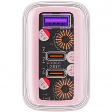 Зарядний пристрій 3xUSB 65W (2xUSB-C+USB-A) Gan A45 Fast Charger Cherry blossom Acefast