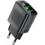 Зарядний пристрій 2xUSB 12W (2xUSB-A) A86 Black Acefast Зарядний пристрій 2xUSB 12W (2xUSB-A) A86 Black Acefast