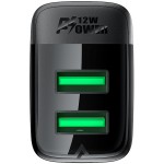 Зарядний пристрій 2xUSB 12W (2xUSB-A) A86 Black Acefast Зарядний пристрій 2xUSB 12W (2xUSB-A) A86 Black Acefast