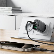 Зарядний пристрій 2xUSB 12W (2xUSB-A) A86 Black Acefast