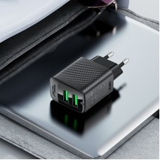 Зарядний пристрій 2xUSB 12W (2xUSB-A) A86 Black Acefast