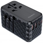 Зарядний пристрій 4xUSB 100W PD (2хUSB-C+2хUSB-A) TRAVEL Universal сharger diamond чорний Choe Зарядний пристрій 4xUSB 100W PD (2хUSB-C+2хUSB-A) TRAVEL Universal сharger diamond чорний Choe