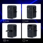 Зарядний пристрій 4xUSB 100W PD (2хUSB-C+2хUSB-A) TRAVEL Universal сharger diamond чорний Choe Зарядний пристрій 4xUSB 100W PD (2хUSB-C+2хUSB-A) TRAVEL Universal сharger diamond чорний Choe