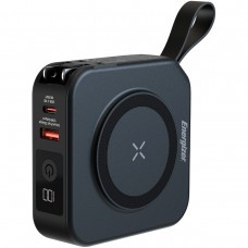 УМБ Energizer Magnetic Wireless 10000mAh 20W PD, Built-in AC Plug, QI-15W, USB-А,USB-C In/Out, USB-C