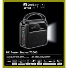 УМБ Sandberg 72000mAh 268W, DC9,6–12,6v, 2xUSB-A, 2xUSB-C 100w In/Out, LMFP, ліхтарик 6Вт