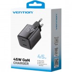 Зарядний пристрій 2xUSB-С 45W GaN чорний Vention Зарядний пристрій 2xUSB-С 45W GaN чорний Vention