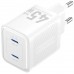 Зарядний пристрій 2xUSB-С 45W GaN білий Vention