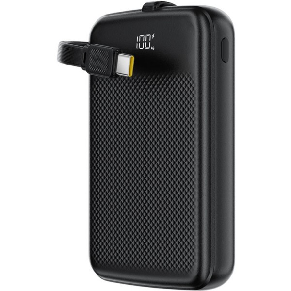 УМБ Acefast 10000mAh 22.5W PD,QC3.0 2xUSB-C,USB-A, with build Type-C cable, M13 Black