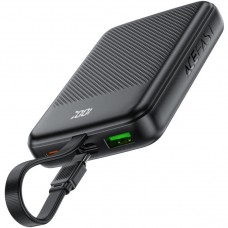 УМБ Acefast 10000mAh 22.5W PD,QC3.0 2xUSB-C,USB-A, with build Type-C cable, M13 Black
