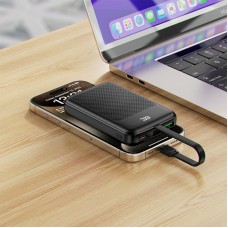 УМБ Acefast 10000mAh 22.5W PD,QC3.0 2xUSB-C,USB-A, with build Type-C cable, M13 Black