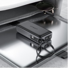 УМБ Acefast 10000mAh 30W PD USB-A,USB-C In/Out, with built-in USB-C cable M7 Black