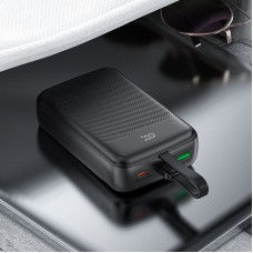 УМБ Acefast 20000mAh 22,5W PD,QC3.0 USB-A+USB-C In/Out,built-in cable M14 Black