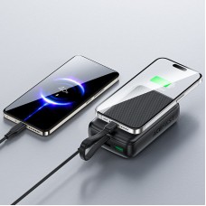 УМБ Acefast 20000mAh 22,5W PD,QC3.0 USB-A+USB-C In/Out,built-in cable M14 Black