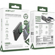 УМБ Acefast Magnetic Wireless 10000mAh 20W PD,QC 3.0, QI 15W M12 Black
