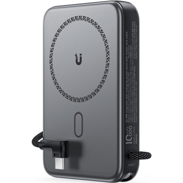 УМБ Acefast Magnetic Wireless 10000mAh 22.5W PD,QC 3.0 USB-C In/Out, QI 15W  M24 Metal Gray