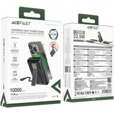 УМБ Acefast Magnetic Wireless 10000mAh 22.5W PD,QC 3.0 USB-C In/Out, QI 15W  M24 Metal Gray