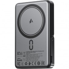 УМБ Acefast Magnetic Wireless 10000mAh 22.5W PD,QC 3.0 USB-C In/Out, QI 15W, with holder M17 Black