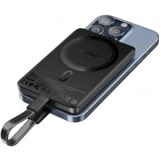 УМБ Acefast Magnetic Wireless 5000mAh 18W PD,QC 3.0, QI 7.5 Вт, ультра тонкий, M8 Black