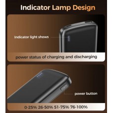 УМБ Choetech 10000mAh 12W USB-A,USB-C чорна