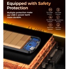 УМБ Choetech 10000mAh 12W USB-A,USB-C чорна