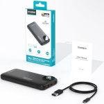 УМБ Choetech 10000mAh 22,5W PD QC3.0 2xUSB-A, USB-C чорна