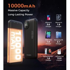 УМБ Choetech 10000mAh 22,5W PD QC3.0 2xUSB-A, USB-C чорна