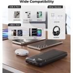 УМБ Choetech 10000mAh 22,5W PD QC3.0 2xUSB-A, USB-C чорна