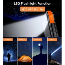УМБ Choetech 10000mAh  2xUSB-A,1xUSB-C,solar panel, Qi-5W Black-Orange