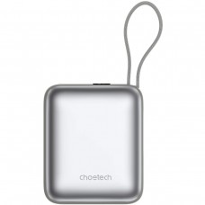 УМБ Choetech 10000mAh 35W PD3.0 USB-C In/Out, LED Display, with buid-in type-C cabel сіра