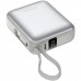 УМБ Choetech 10000mAh 35W PD3.0 USB-C In/Out, LED Display, with buid-in type-C cabel сіра